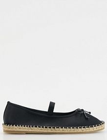 Espadryle z kokardą Reserved czarne damskie 449CP-99X