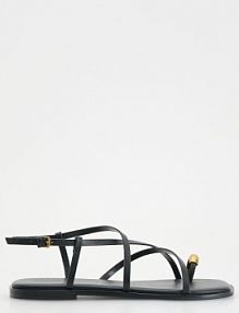 Sandały z ozdobnym okuciem Reserved czarne damskie 562CP-99X