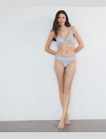 Koronkowe majtki typu stringi Reserved niebieskie 632CR-50X