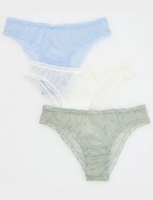 Siateczkowe majtki figi 3 pack Reserved zielone 641CR-07X