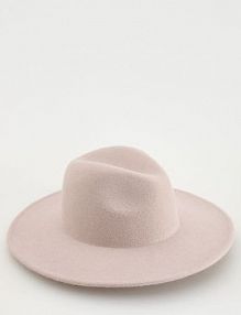 Wełniany kapelusz fedora Reserved beżowy damski 661CO-12X