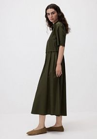 Bawełniana sukienka koszulowa Reserved zielona 6775B-87X