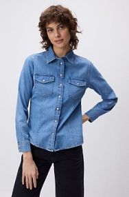 Jeansowa koszula z kieszeniami Reserved niebieska 756BR-05J