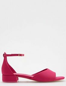 Sandały na obcasie Reserved różowe 778CP-43X