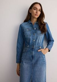 Jeansowa sukienka Reserved niebieska 8472B-55J