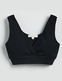 Bezszwowy top w stylu sportowym Reserved czarny damski 857EH-99X