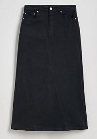 Jeansowa spódnica z przeszyciami Reserved niebieska 966EV-57X