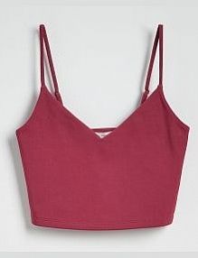 Krótki top na ramiączkach Reserved fioletowy damski 9917B-34X