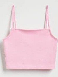 Krótki top na ramiączkach Reserved różowy damski WC380-30X