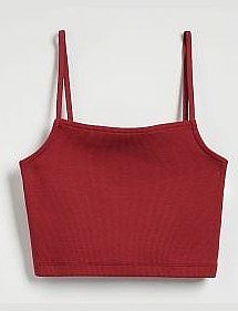 Krótki top na ramiączkach Reserved czerwony damski WC380-83X