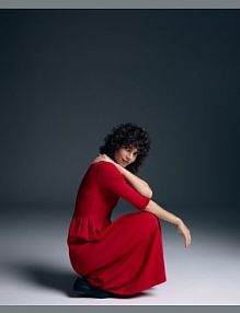 Dzianinowa sukienka midi Reserved czerwona WV034-33X