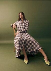 Koszulowa sukienka z paskiem Reserved biała WW269-01X