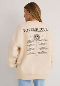 Bawełniana bluza Reserved biała damska YL132-01X