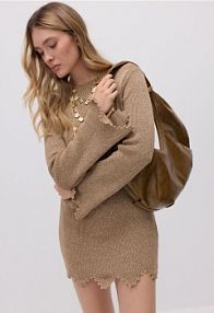 Dzianinowa sukienka mini Reserved złota YR617-GLD