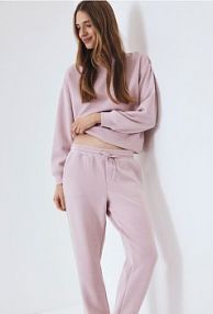 Dresowe spodnie jogger z modalem Reserved różowe damskie YU023-03X