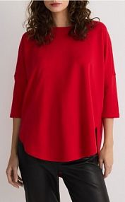 Longsleeve z modalem Reserved czerwony damski ZR397-33X