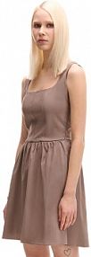 Sukienka mini na ramiączkach Cropp brązowa