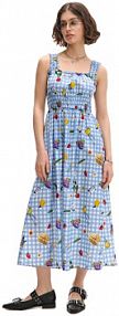 Sukienka z piknikowym motywem Cropp niebieska