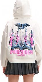 Kremowa rozpinana bluza z motywem fantasy Cropp beżowa damska