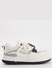 Białe sneakersy na grubej podeszwie z motywem Kuromi House damskie 755DU-MLC