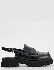 Loafersy z odkrytą piętą House czarne 774DU-99X