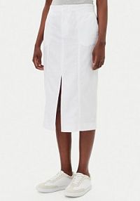 Spódnica Calvin Klein Jeans biała Midi