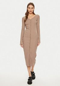 Sukienka codzienna Calvin Klein Jeans beżowa 