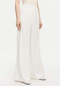 Spodnie eleganckie ACCESS FASHION białe damskie Palazzo