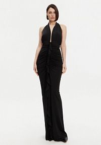 Sukienka wieczorowa ACCESS FASHION czarna 53-3349-391  Slim Fit