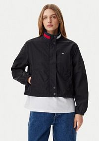 Kurtka przejściowa Tommy Jeans czarna damska Essential DW0DW20439  Regular Fit