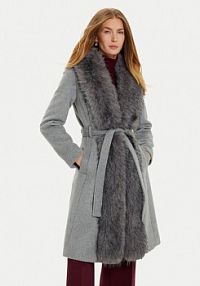 Płaszcz Marciano Guess szary damski Wełniany