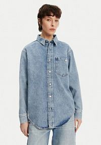 Koszula Calvin Klein Jeans niebieska damska Jeansowa