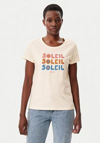 T-shirt Mustang beżowy damski 