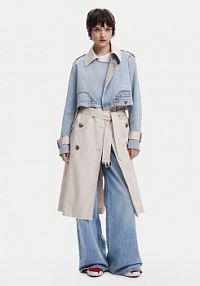 Trencz Desigual beżowy 