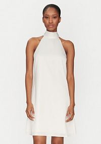 Sukienka koktajlowa YAS biała Dottea 26032326  Slim Fit