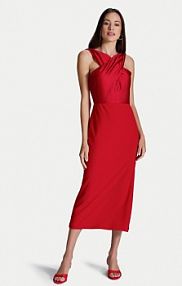 Sukienka koktajlowa Swing czerwona 5AI17900  Slim Fit