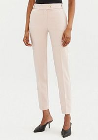 Spodnie eleganckie Rinascimento różowe damskie Materiałowe