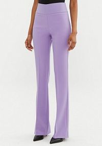 Spodnie eleganckie Rinascimento fioletowe damskie Materiałowe