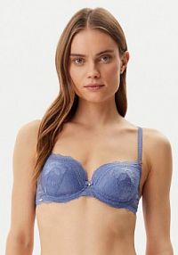 Biustonosz Selmark niebieski Z fiszbiną