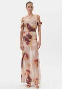 Sukienka wieczorowa Eleh beżowa 