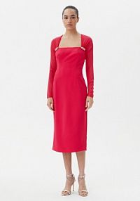 Sukienka koktajlowa Luisa Spagnoli czerwona Protocollo 541709  Regular Fit