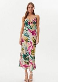 Sukienka codzienna Guess zielona 