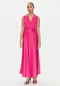 Sukienka wieczorowa LOLA CASADEMUNT różowa LS2516023  Regular Fit