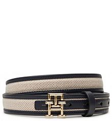 Pasek Tommy Hilfiger granatowy damski Damski Th Logo 2.5 Canvas AW0AW17249
