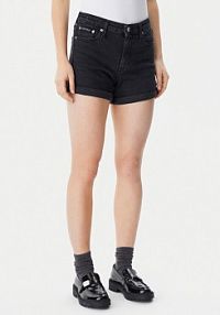 Szorty jeansowe Calvin Klein Jeans czarne 