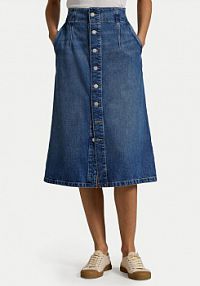 Spódnica jeansowa Polo Ralph Lauren niebieska 