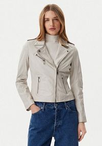 Kurtka skórzana Mustang beżowa damska 