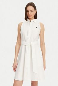 Sukienka Polo Ralph Lauren biała Koszulowa