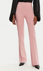 Spodnie eleganckie Rinascimento różowe damskie Materiałowe