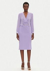 Sukienka koktajlowa Rinascimento fioletowa 